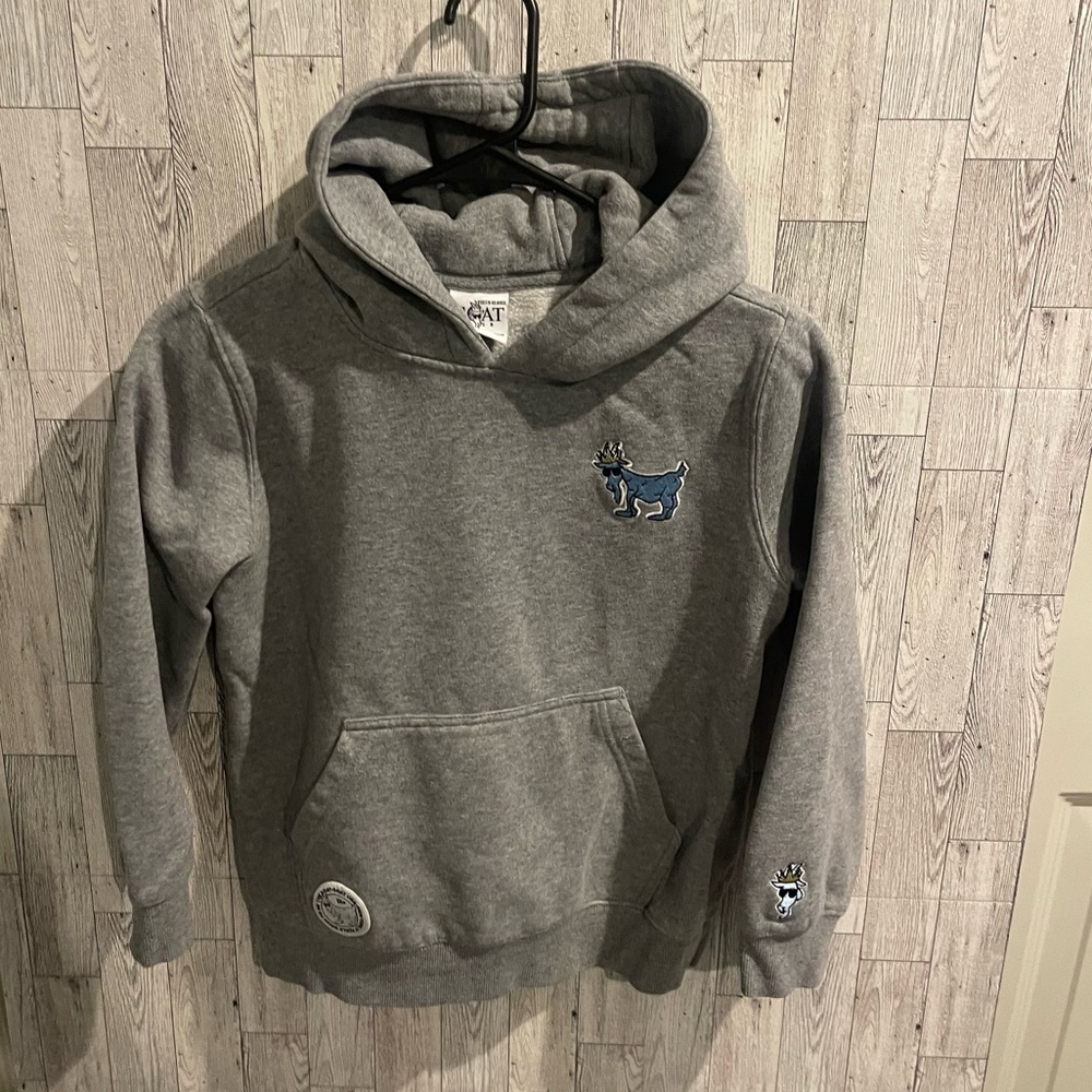 GOAT hoodie, gray, kids